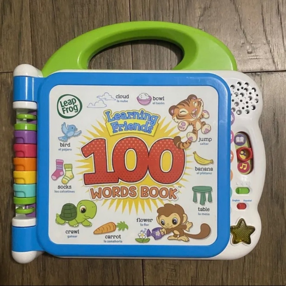 Leap Frog Learning Friends 100 Words Book works great English Spanish